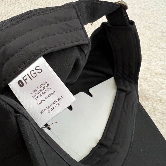 NWT Figs Black Cotton Baseball Cap Hat - Picture 8 of 8